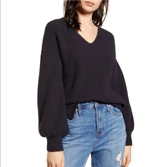 Madewell Thornton Balloon Sleeve Sweater Size M - Picture 1 of 5
